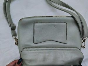 Pale Blue Chain Sling Bag