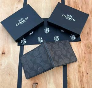 Coach Bifold Wallet WD Money Clipper WITH BOX