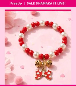 Pack of 2 Cute Bow &amp; Bell Bracelets