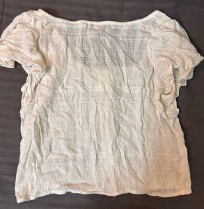 American Eagle White Button-Front Top🪽