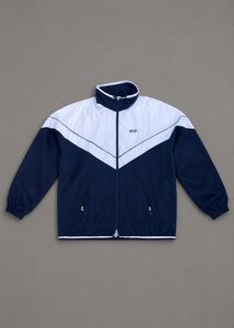 Navy & White Track Jacket
