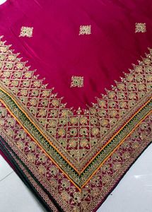 Beutiful Heavy Chanderi Silk Saree..💗💗