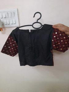 Embroidered Maroon Blouse