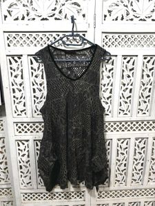 🌸 Imported Grey Crochet Tank Top C