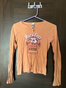 Orange 🍊 New Long Sleeve Top For Ladies