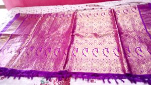 Elegant Purple Banarasi Silk Saree