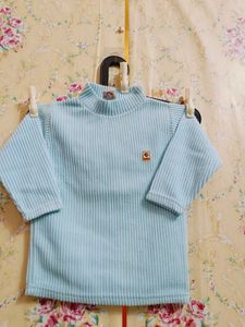 🇳🇿💫🎀winter Baby Blue Ribbed Turtle Neck warmer