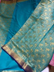 Exquisite Teal Silk Saree