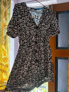 Floral Print Button-Up Dress