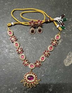 ovel princess Necklace With Pretty Earings