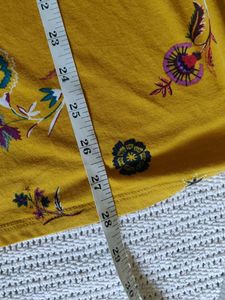 Chic Yellow Floral Print Top(maternity)