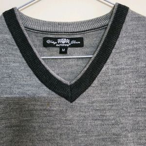 Grey Colored Men Sweater