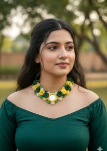 Floral Jewellery Set for mehndi ceremony