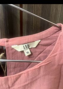 AND Dusty Rose Floral Embroidered Peplum Top