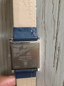 Vintage Blue Leather Strap Watch