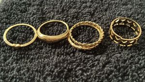 Set of  Elegant Gold Boho Rings