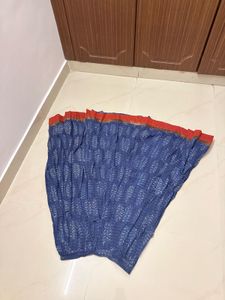Blue Ethnic Print Skirt