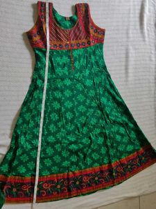Green Floral Kurta Set