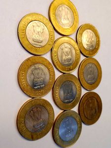 Set Of 10 Ten Rupee Coins