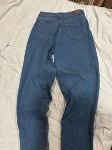 Blue Denim High-Waist Mom Fit Jeans