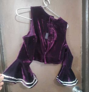 Velvet Party Crop Top high quality v