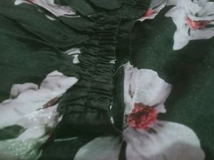 Black Floral Print Skirt