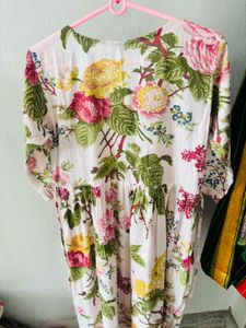 Floral Print Cotton Kurta