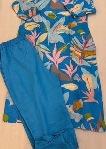 Vibrant Floral Print Kurta Set