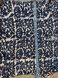 Blue &amp; White Ethnic Print Kurta