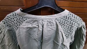 Lightweight Crochet Detail Blouse
