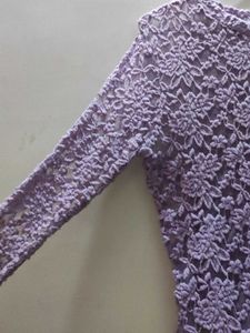 Purple Lace Floral Top