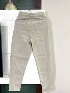 High-Waisted Beige Pants