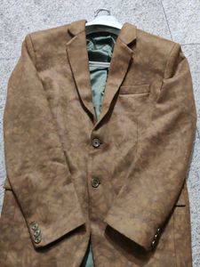 Men's Brown Textured Blazer