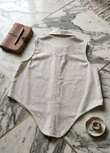 Classic Striped Sleeveless Button-Up Shirt