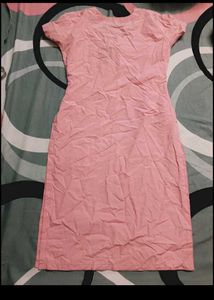 Pink Printed Kurta with Plain Pin