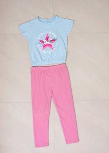 Cute Baby Girl T-Shirt and Leggings Set