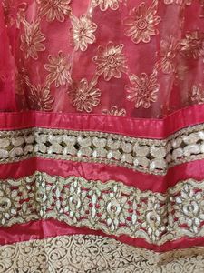 Girlish Look 4 Pieces Red Lehnga Set