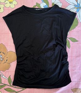 Black Cut-Out Back Top