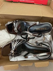 Chic Strappy Metallic Heels
