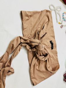 Stylish Beige Wrap Top