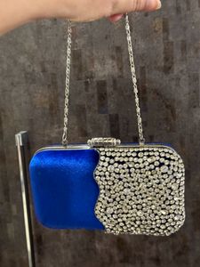 Designer Crystal Jewelled Box Clutch