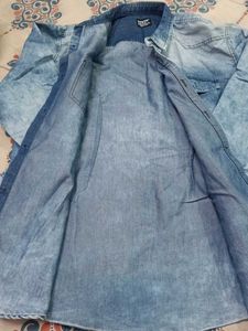 Men's Acid Wash Denim Shirt ( XXL)