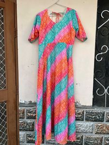 Colorful Bandhani Print Kurta Set