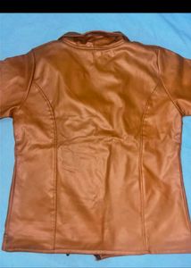 Classic Brown Faux Leather Moto Jacket