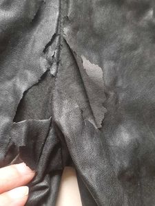 Black Faux Leather Flared Pants Women