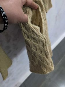 Chic Olive Green Knit Cardigan