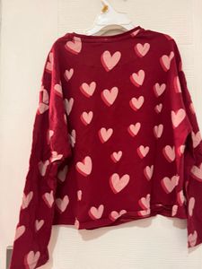 Heart Print Pajama Set