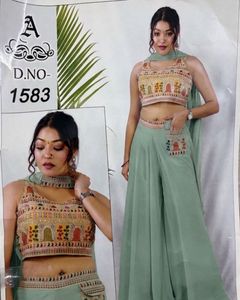 New Article Crop Top , divider plazo with Fashiona