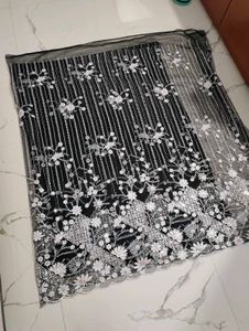 Pakistani Elegant Black &amp; White Kurta Fabric