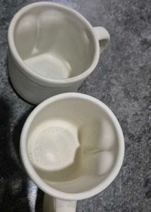 Unique Face Ceramic Mugs - Set of 2